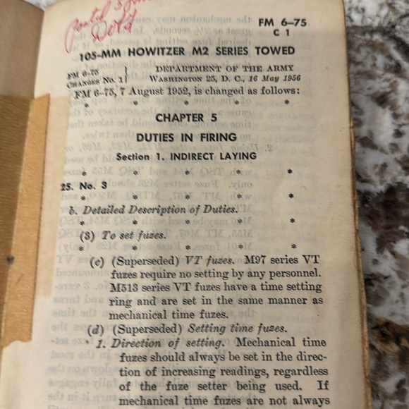 FM 6-75 Department Of The Army Field Manual 105- mm Howitzer M2 Series Towed - Picture 3 of 6